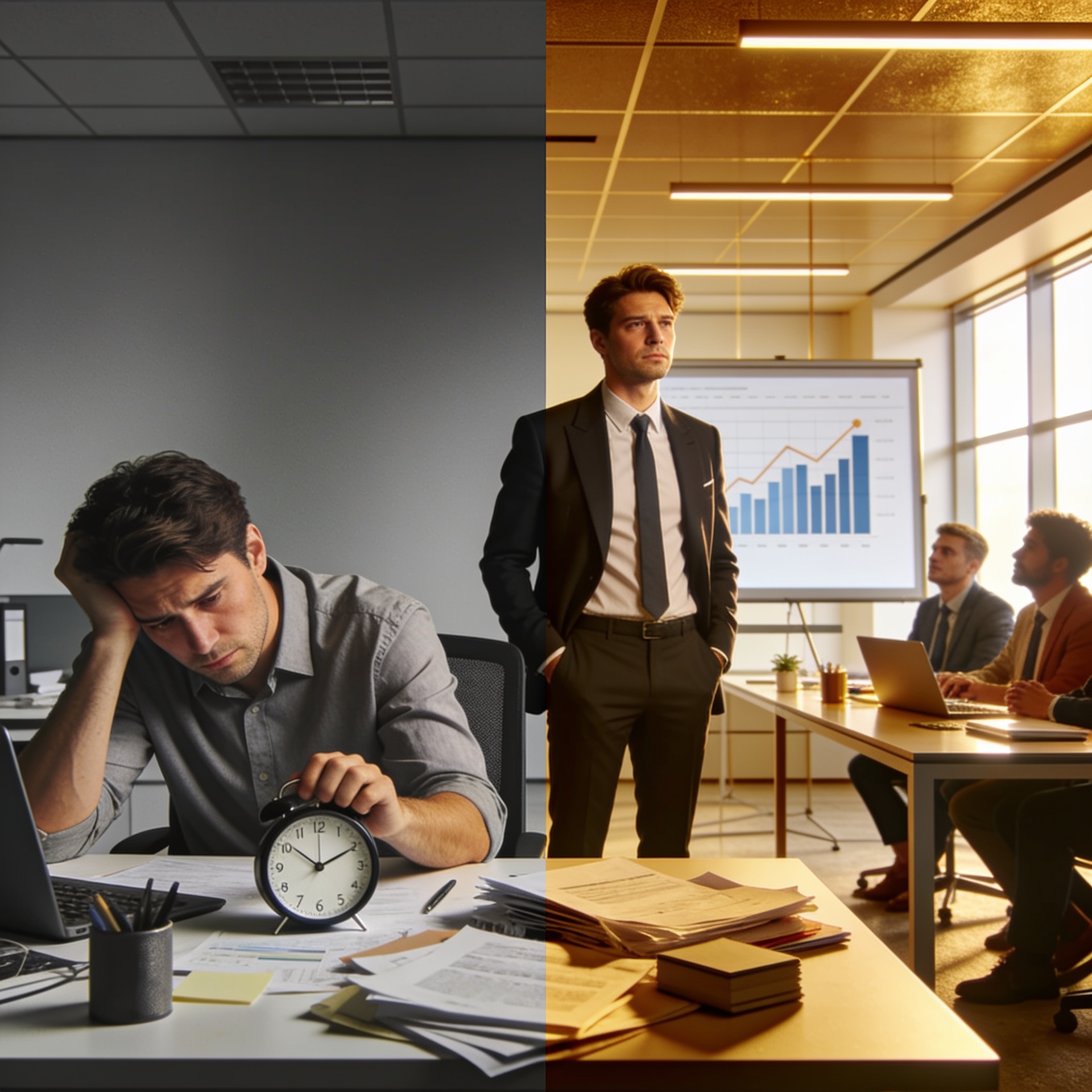 Contraste entre quem faz o mínimo e quem entrega mais do que prometeu — A Lei do Triunfo Napoleon Hill