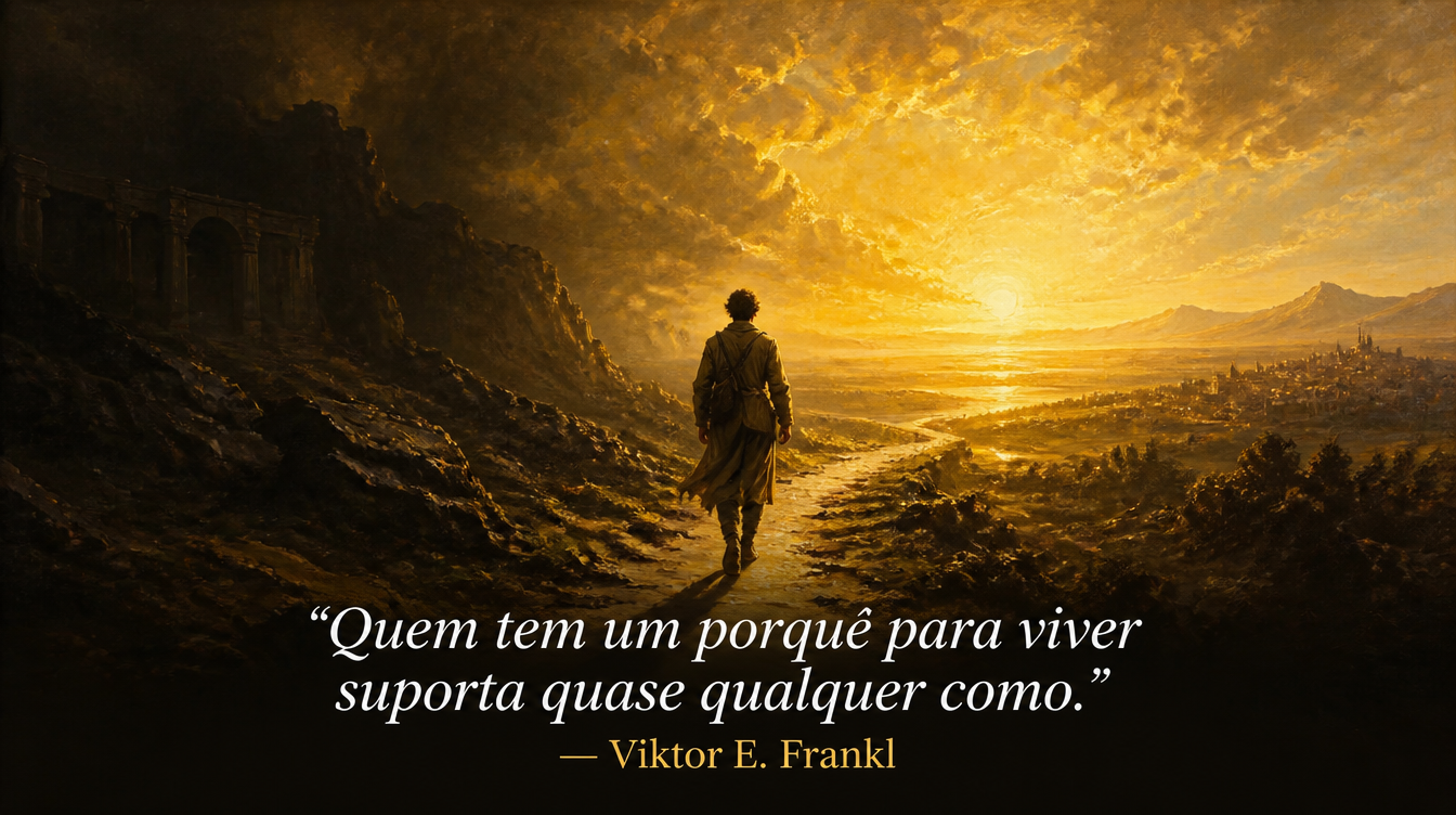 Quem tem um porquê para viver suporta quase qualquer como — Viktor Frankl