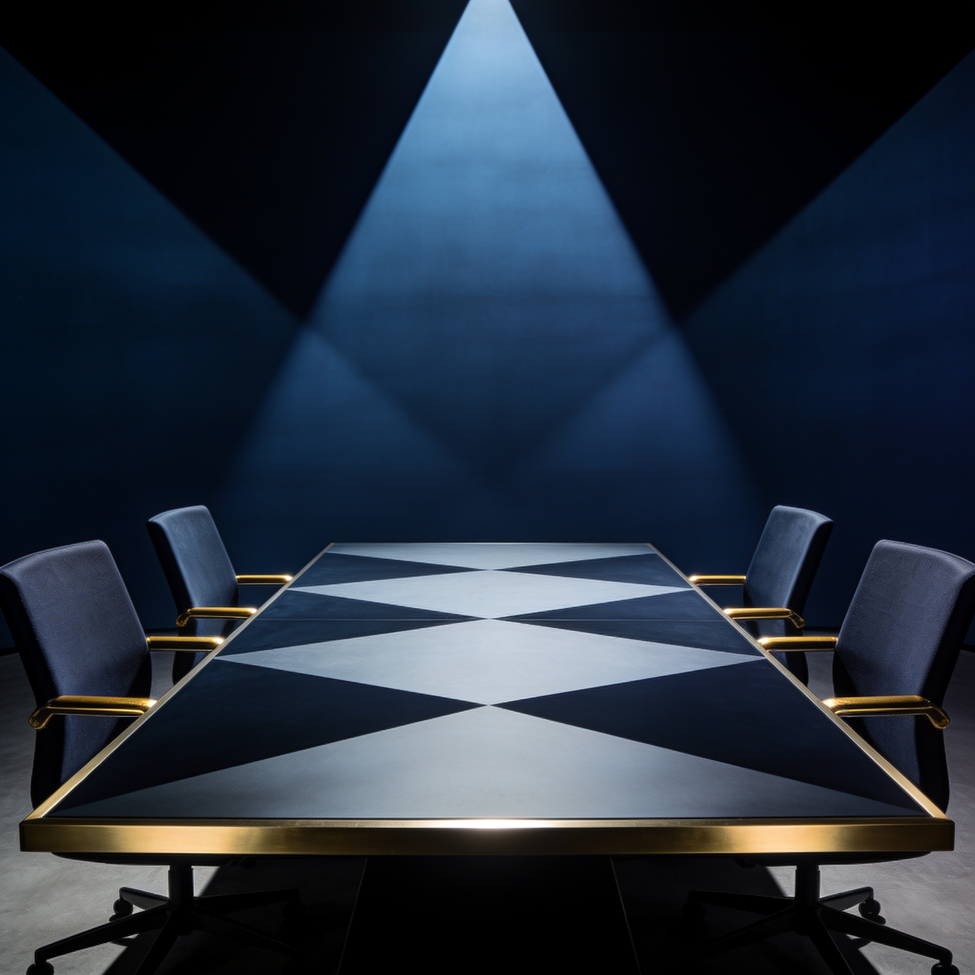 Mesa de reunião vazia simbolizando as 5 disfunções de uma equipe
