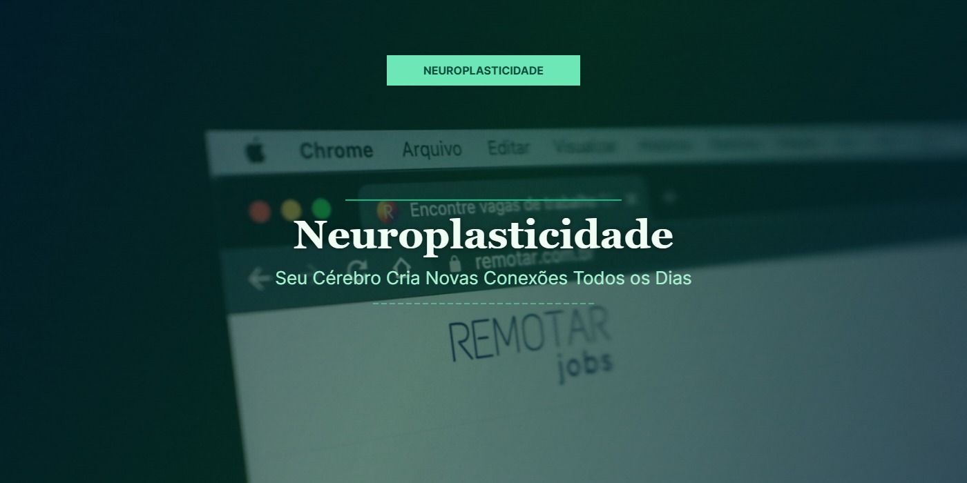Ilustração de conexões neurais luminosas em fundo escuro representando neuroplasticidade e formação de novos caminhos mentais